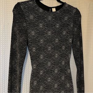 Black sequin cocktail dress